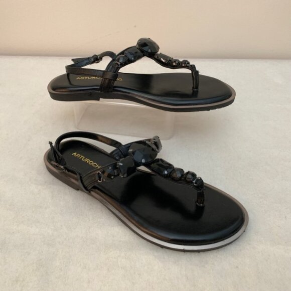 Arturo Chiang Women's Leather Sandals - Picture 3 of 9